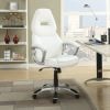 Kyle white leather office chair