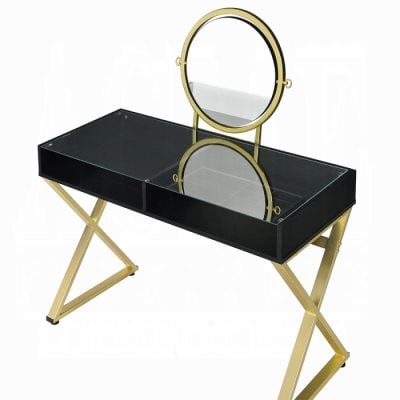 coleen black and gold desk