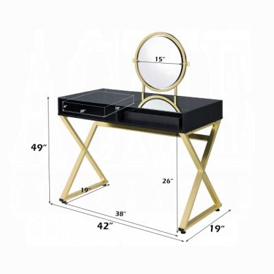 coleen black and gold desk