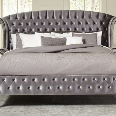 deanna grey velvet bedroom furniture