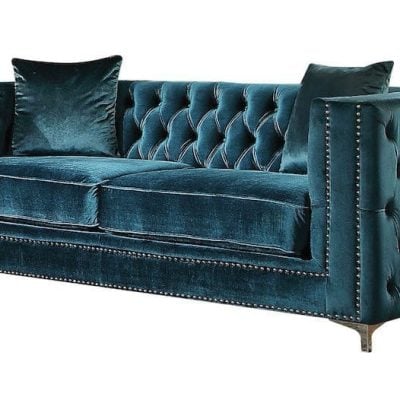 Green Velvet Loveseat