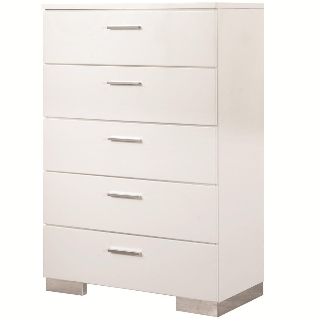 Modern Tall White Dresser