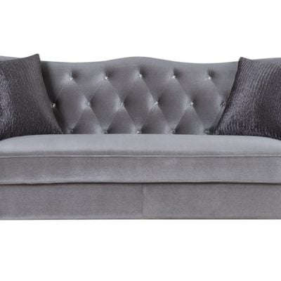 551161 velvet grey sofa frostine
