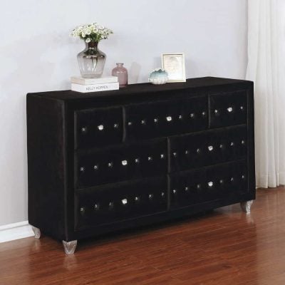 deanna coaster dresser black 206103