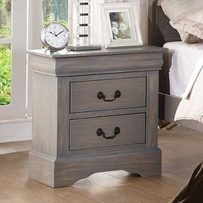 louis phillipe gray nightstand 25503 acme