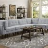 churchill Light grey fabric sectional coaster 551302_21