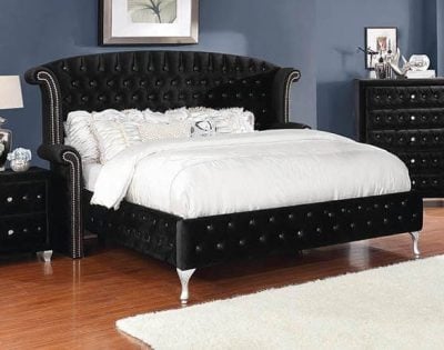 Black Velvet Bedroom Set