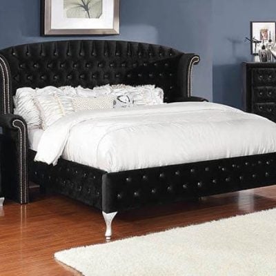 Black Velvet Bedroom Set