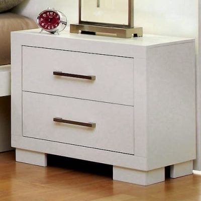 jessica white nightstand coaster 202992