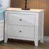 Selena White Wood Nightstand