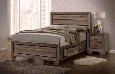 Kauffman Modern Storage Wood Bed - Image 2