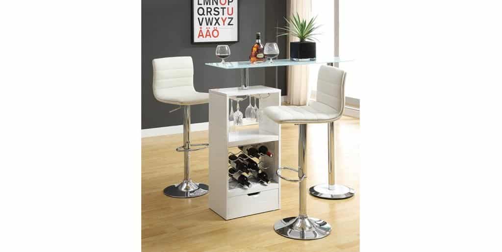 Kenlin Contemporary White Bar set