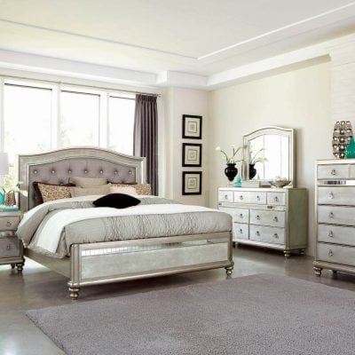 platinum silver bedroom set 204181