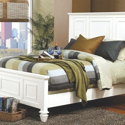 Sandy White Queen Bed