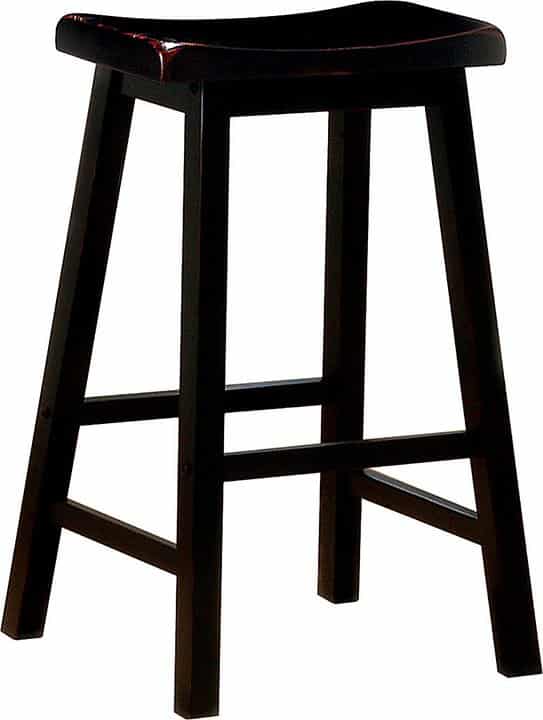 Hubert Casual Rustic Wood Bar Stool - Image 8