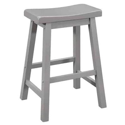 Alternative view of Hubert Casual Rustic Wood Bar Stool