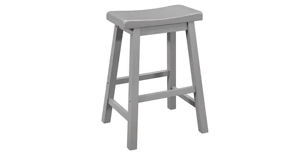Hubert Casual Rustic Wood Bar Stool - Image 2