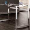 800746 Boca Chrome Glass Top Desk