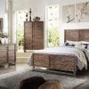 Andria Rustic Oak Wood Bedroom Set