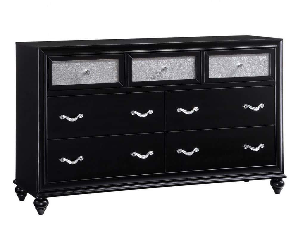 coaster black barzini dresser 200893