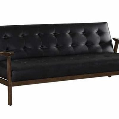 360059 black adjustable sofa bed futon coaster
