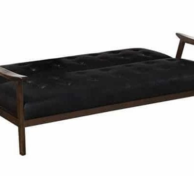 360059 black adjustable sofa bed futon coaster