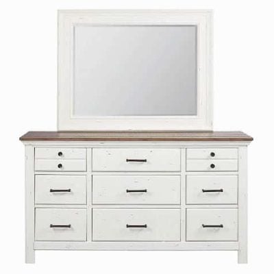 206463-206464 celeste white dresser mirror