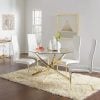 Chanel Round Glass & Gold Dining Set