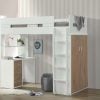 nerice loft bed oak 38055