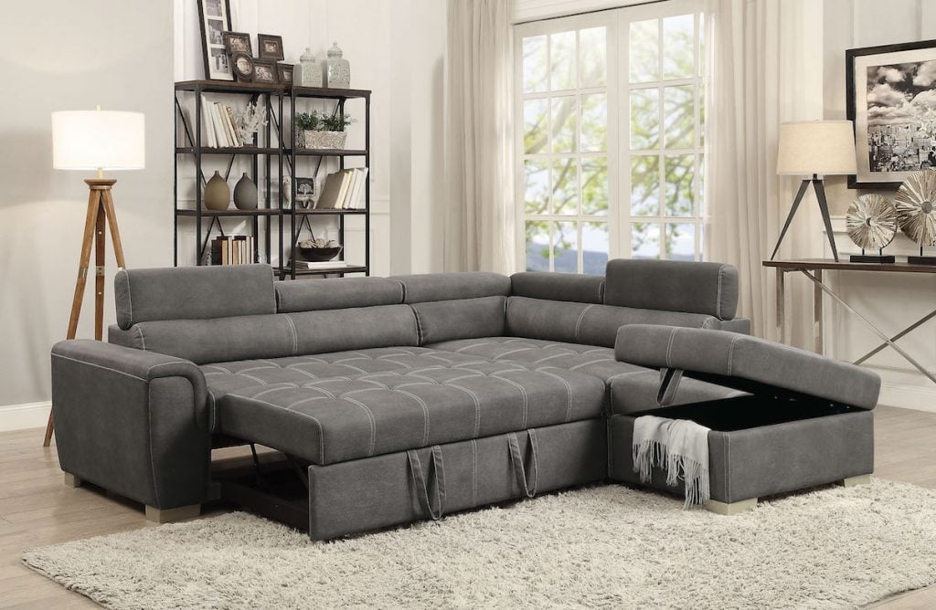 thelma sleeper sofa sectional acme 50275