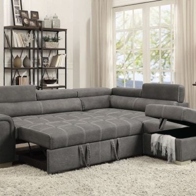 thelma sleeper sofa sectional acme 50275