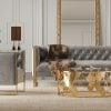 grey and gold velvet sofa set