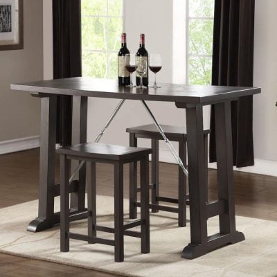 filbert gray dining table acme 72075