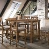 martha weathered oak acme dining set 70830