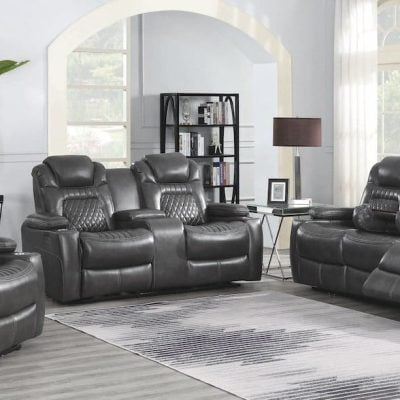 korbach charcoal living room set 603414PP-S3