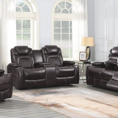 korbach espresso living room set coaster 603411PP-S3