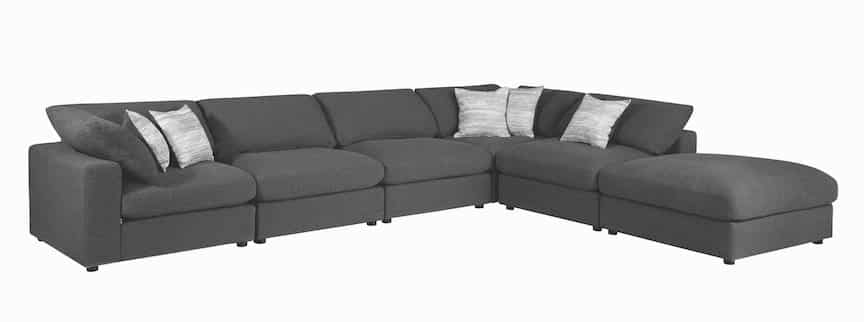 serene coaster sectional charcoal 551324_1b