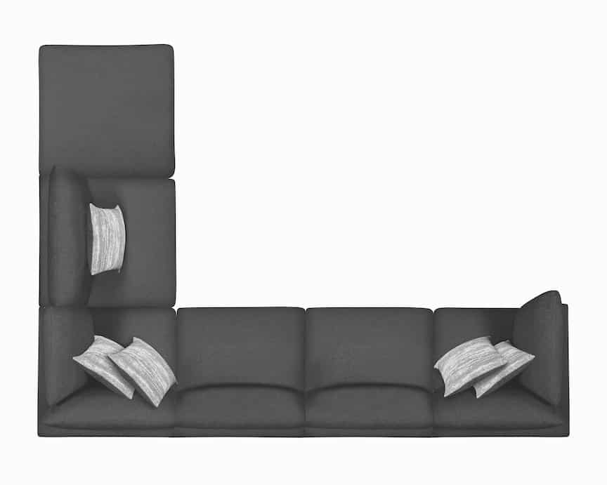 serene coaster sectional charcoal 551324_7a