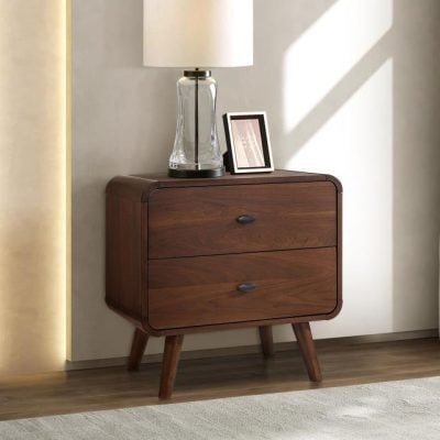 Robyn Mid Century Modern walnut Nightstand
