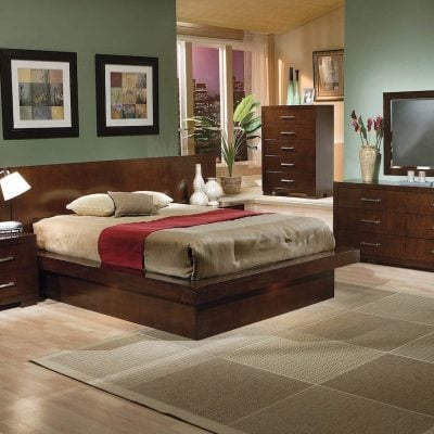 jessica cappuccino brown bedroom set 200711KW_crx