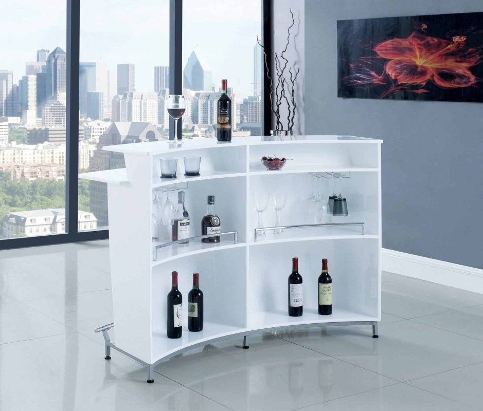 Contemporary white bar