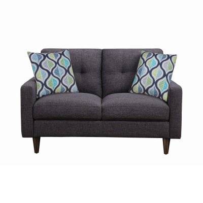 552002 Watsonville Tufted Back Loveseat Grey