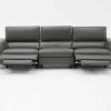 Divani Casa Maine - Modern leather fabric sofa recliners VGKNE9104-ECO-DK-GRY