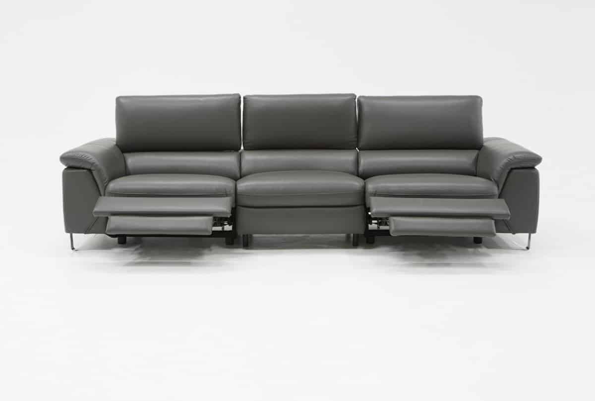 Divani Casa Maine Modern Italian Leather Reclining Sofa KFROOMS