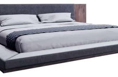 Nova Domus Jagger Modern Dark Grey & Walnut Bed