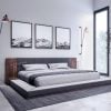 Nova Domus Jagger Modern Dark Grey & Walnut Bed