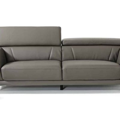 Divani Casa Brustle - modern dark grey leather 3 pc set