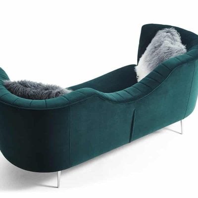 Loretta green velvet sofa