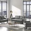 Divani casa clark modern grey living room set