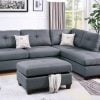 poundex 6414 grey sectional
